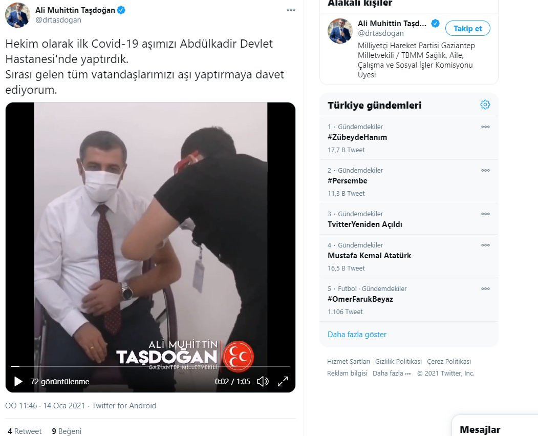 Sağlık çalışanları öncelikliyken AKP'li ve MHP'li vekiller aşı oldu! - Resim : 2