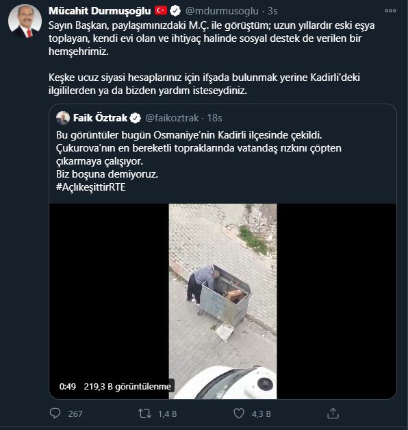 AKP'li vekil 'eski eşya topluyor' dedi, Faik Öztrak'tan çok sert cevap geldi - Resim : 1