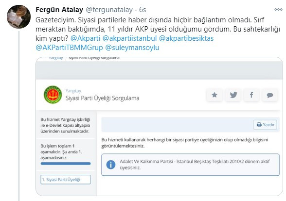 Tesadüfen AKP'li olduğunu öğrendi: 'Bu sahtekarlığı kim yaptı?' - Resim : 1