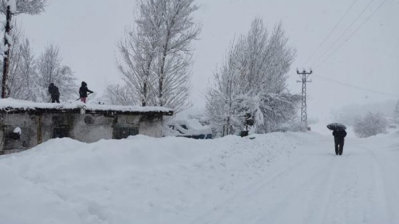 Tunceli Ovacık'ta evler ve araçlar kar altında kaldı - Resim : 1