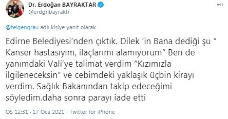 'İtibar' öğütü veren Erdoğan Bayraktar'a Dilek Özçelik hatırlatılınca: Cebimdeki üç bin lirayı verdim - Resim : 2