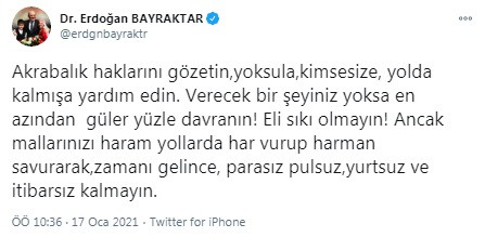'İtibar' öğütü veren Erdoğan Bayraktar'a Dilek Özçelik hatırlatılınca: Cebimdeki üç bin lirayı verdim - Resim : 1