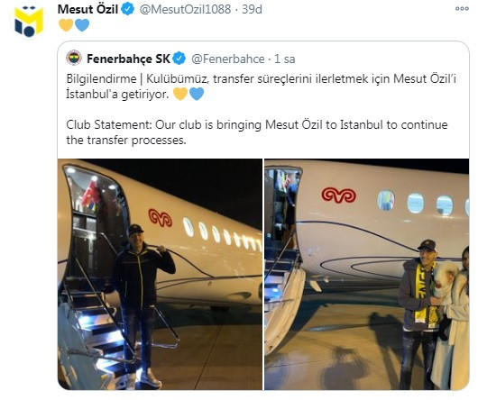 Fenerbahçe Mesut Özil transferini resmen açıkladı! Mesut Özil'den yeni fotoğraf - Resim : 1