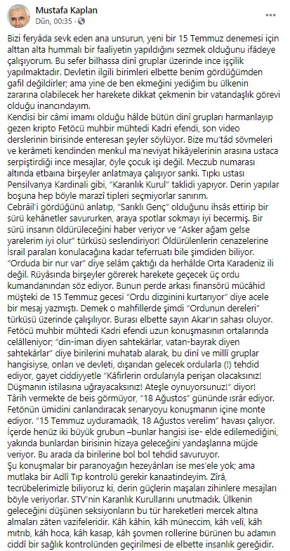 Diyanet'in tarikatçı imamından Erdoğan'a sosyal medyada tehdit: 'Kurtulamazlar' - Resim : 4