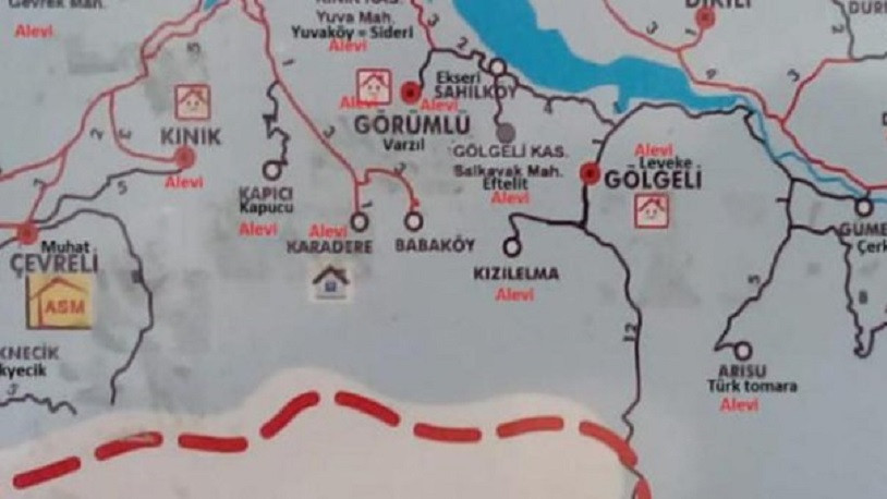 Sağlık Bakanlığı logolu haritada Alevi köylerinin fişlendiği ortaya çıktı!