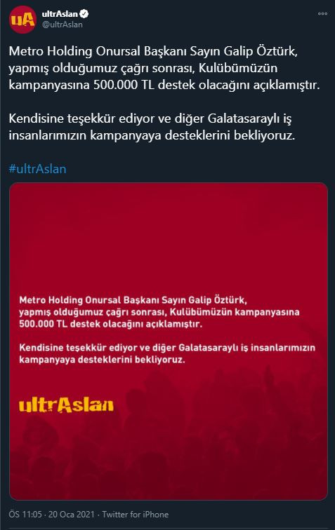 Firari ismin Galatasaray'a yaptığı bağış tartışma çıkardı - Resim : 1