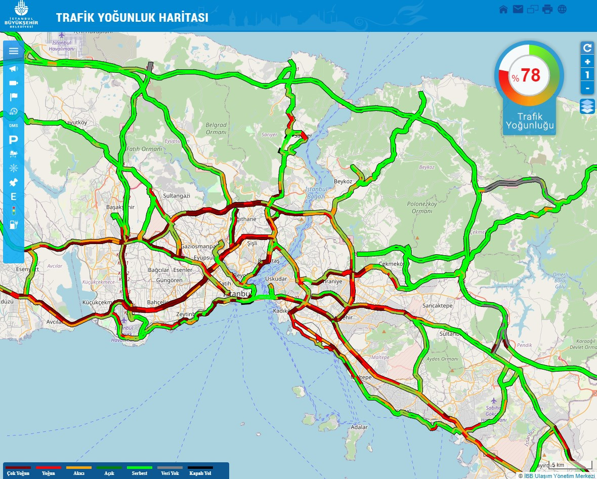 Sokağa çıkma kısıtlaması öncesi İstanbul'da trafik yoğunluğu yüzde 78'e yükseldi - Resim : 1