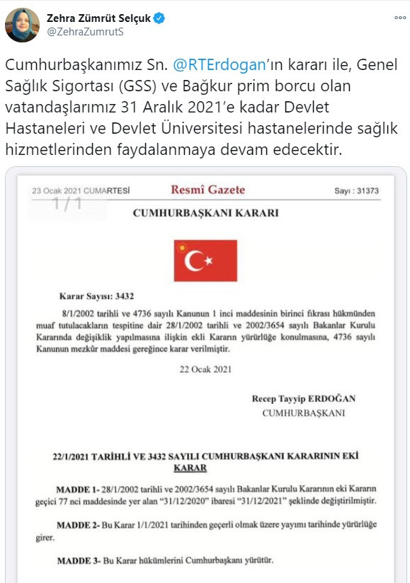 Erdoğan imzaladı: GSS ve Bağ-Kur prim borcu olanlar dikkat! - Resim : 1