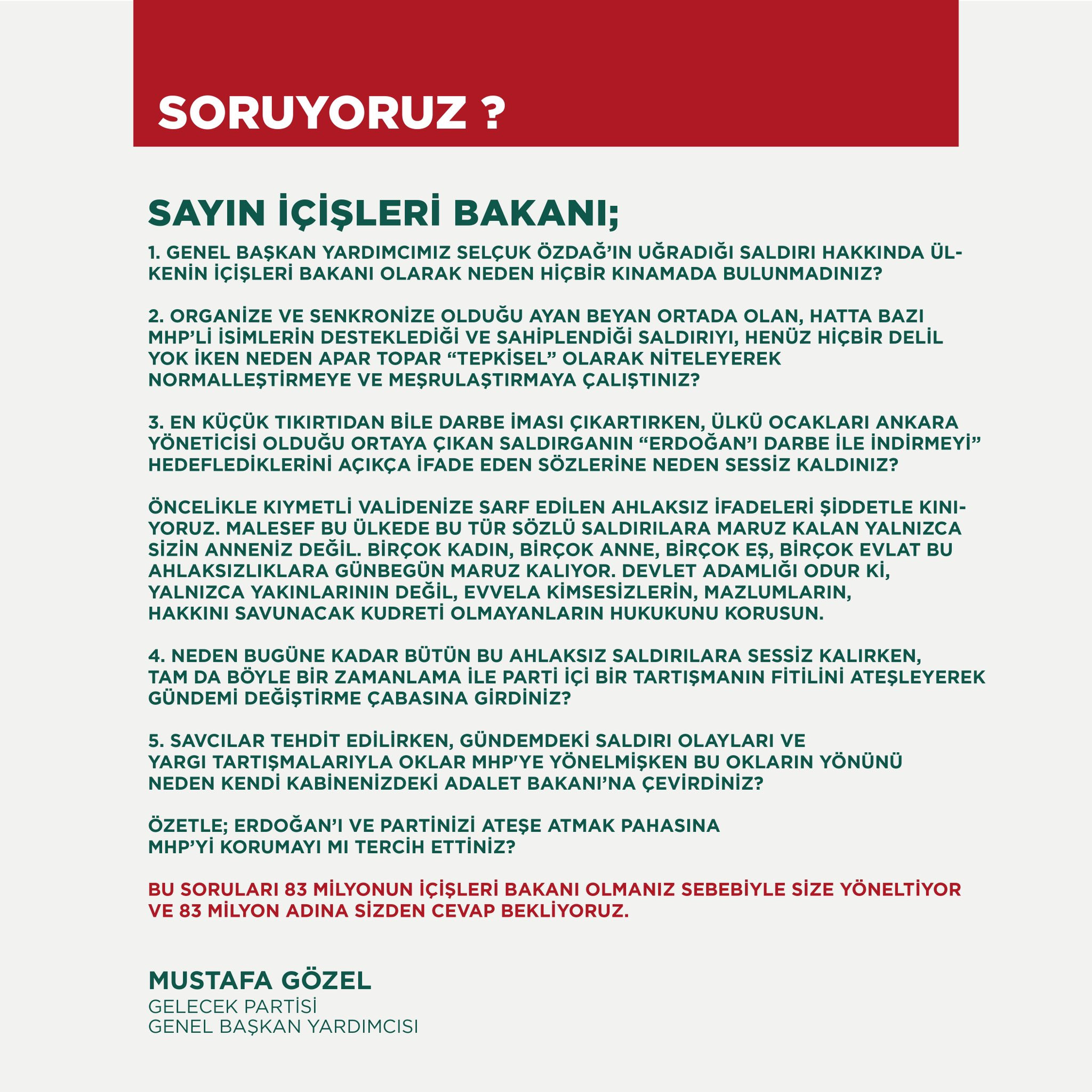 Soylu'ya zor soru: MHP'yi korumak için AKP ve Erdoğan'ı ateşe mi attınız? - Resim : 1