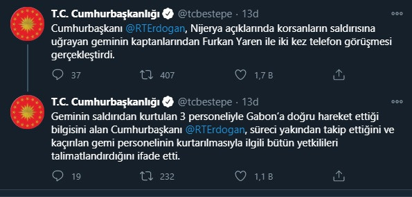 Erdoğan, saldırıya uğrayan geminin kaptanıyla telefonda görüştü! - Resim : 2