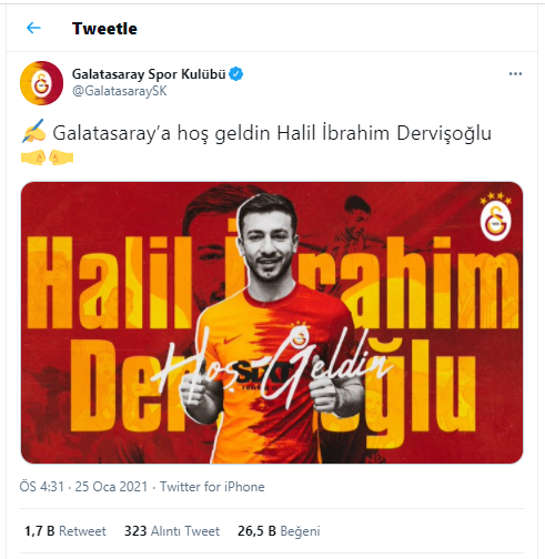 Galatasaray Halil Dervişoğlu'nu KAP'a bildirdi - Resim : 1