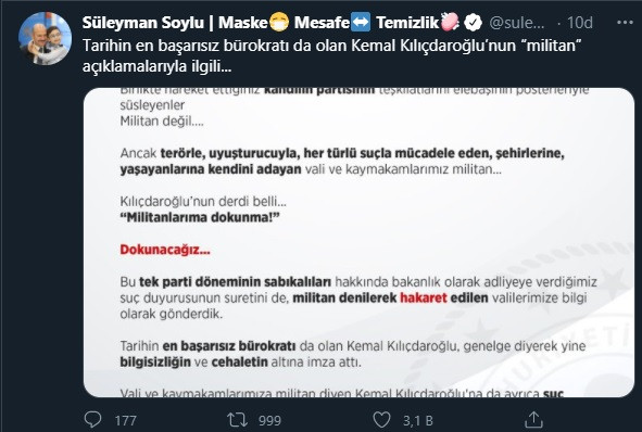 Süleyman Soylu: Kemal Kılıçdaroğlu hakkında suç duyurusunda bulunacağız - Resim : 2