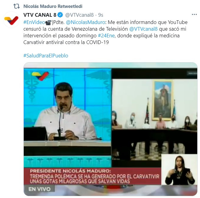 Maduro: Koronavirüse karşı etkili mucize bir ilaç bulduk - Resim : 1