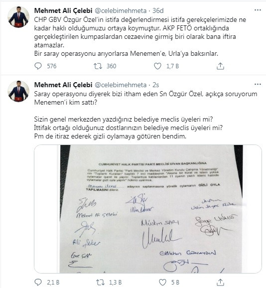 CHP'den istifa eden Mehmet Ali Çelebi'den Özgür Özel'e 'Saray operasyonu' yanıtı - Resim : 1