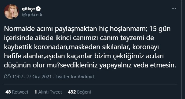 Şarkıcı Gökçe'nin büyük acısı: 15 gün içinde ailesinden 2 kişiyi kaybetti! - Resim : 1