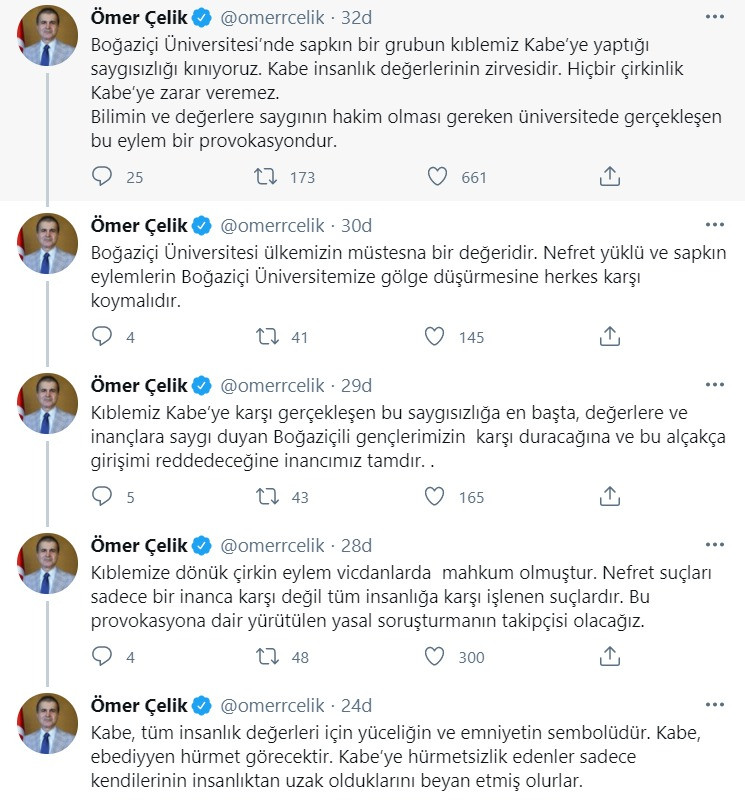 AKP'li Çelik: Boğaziçi Üniversitesi’nde sapkın bir grubun kıblemiz Kabe’ye yaptığı saygısızlığı kınıyoruz - Resim : 1