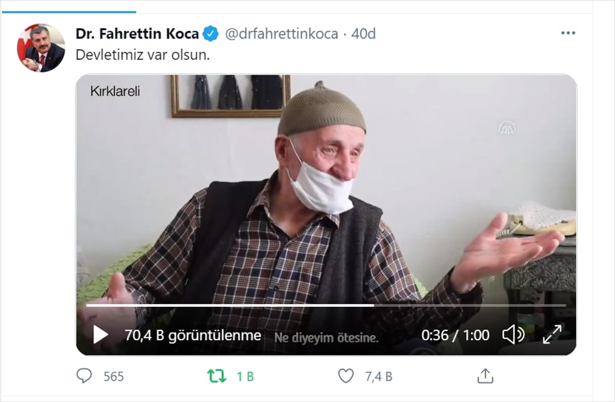 Fahrettin Koca'dan 'Selim Dede' paylaşımı - Resim : 1