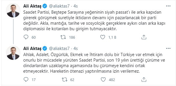 Saadet Partisi'nde ittifak krizi: Saray'ın arka kapısına yeğeninin Passatı ile... - Resim : 1