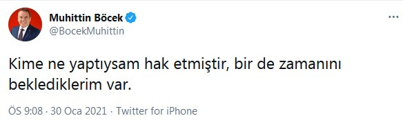 Muhittin Böcek'ten manidar tweet - Resim : 1