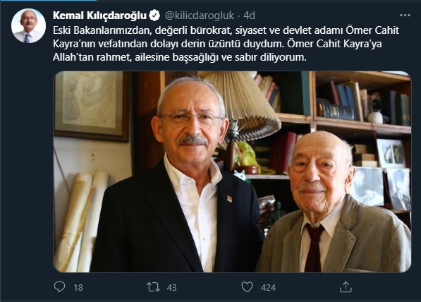 Kılıçdaroğlu'ndan Ömer Cahit Kayra mesajı - Resim : 2