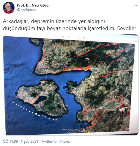 Prof. Dr. Naci Görür İzmir depreminin yaşandığı fayı gösterdi - Resim : 1