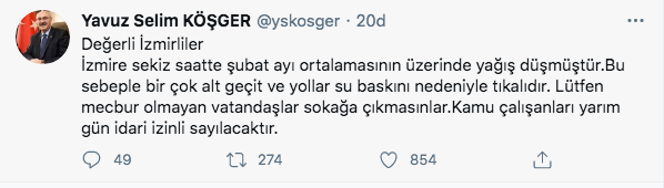 İzmir Valisi açıkladı: Kamu çalışanları yarım gün izinli sayılacak - Resim : 1