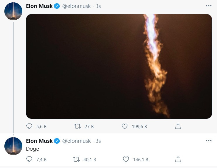 Elon Musk Twitter'a geri döndü: Dogecoin'in fiyatı yükseldi, Ethereum rekor kırdı - Resim : 1