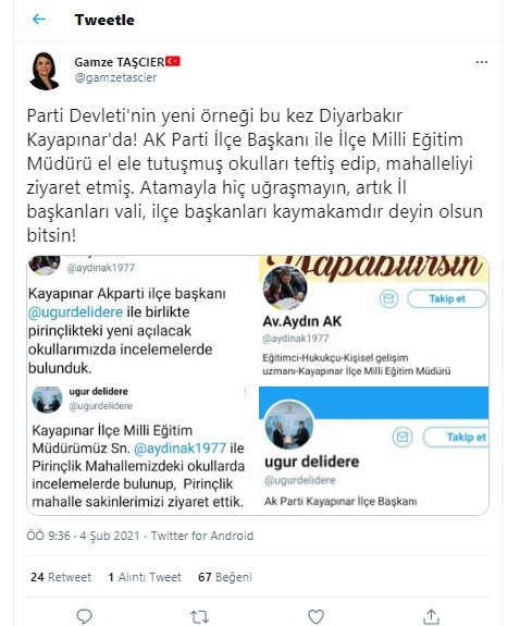 İlçe Milli Eğitim Müdürü ve AKP'li başkan okulları teftiş etti! Skandalı paylaştılar - Resim : 1