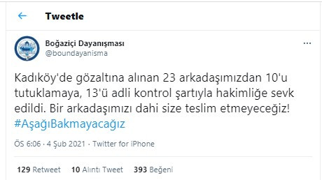 Kadıköy'de Boğaziçi eyleminde gözaltına alınan 23 kişiden 10'u hakkında tutuklama talebi - Resim : 1