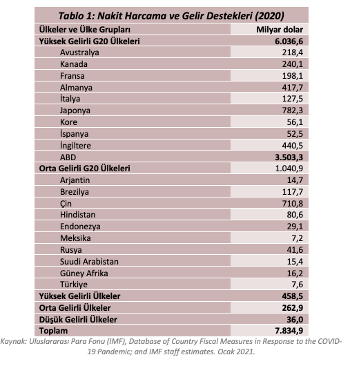 Araştırma: Türkiye vatandaşına en az nakit destek veren ülke - Resim : 1