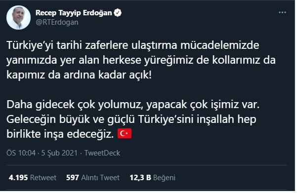 Erdoğan: Yanımızda yer alan herkese kapımız açık - Resim : 1