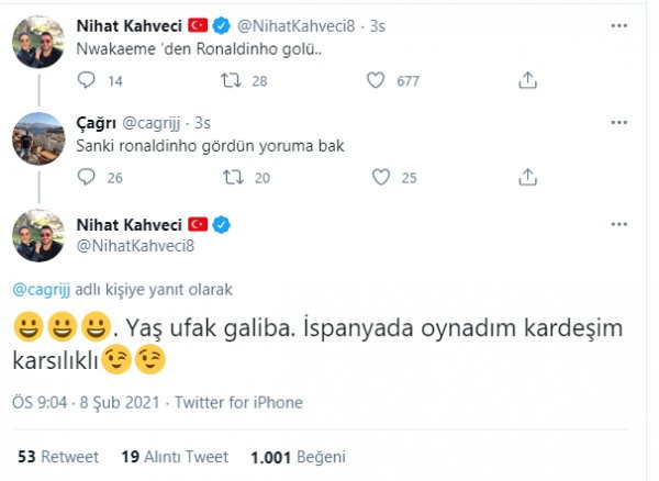 Nihat Kahveci gollerine Twitter'da devam etti: Genç kullanıcıya yanıtı gündem oldu! - Resim : 1
