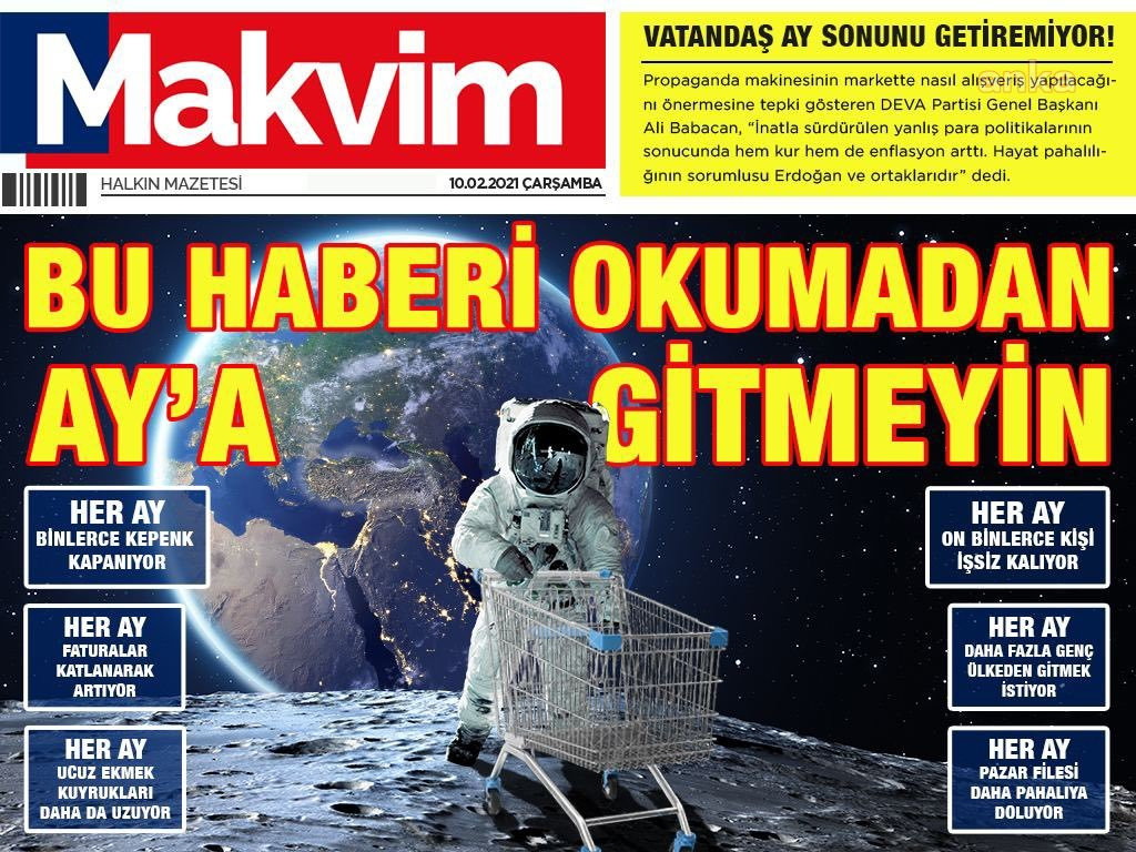 DEVA'dan Erdoğan'a 'lezbiyen-mezbiyen' göndermeli 'Makvim' gazetesi paylaşımı - Resim : 1
