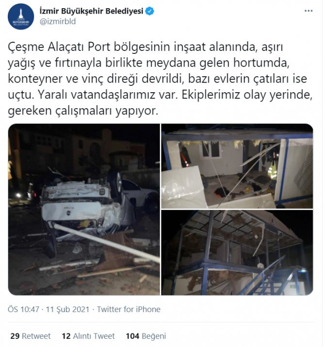 İzmir Alaçatı'yı hortum vurdu: Yaralılar var! - Resim : 2