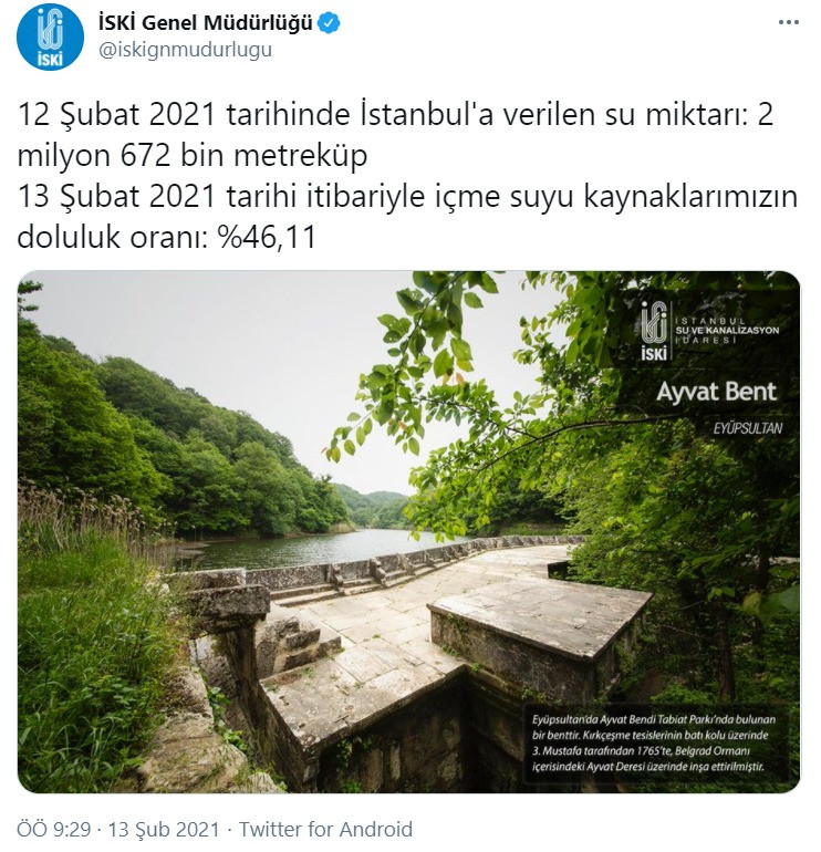 İSKİ verileri açıkladı: İstanbul'un barajlarında doluluk oranı artıyor - Resim : 1