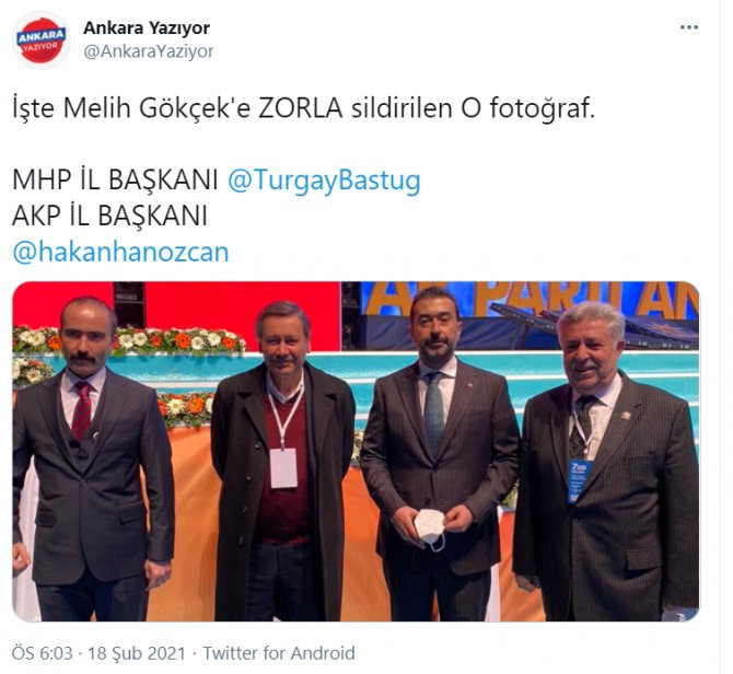 Zorla sildirdiler iddiası: Melih Gökçek'in paylaşıp hemen sildiği fotoğraf tartışma yarattı! - Resim : 2