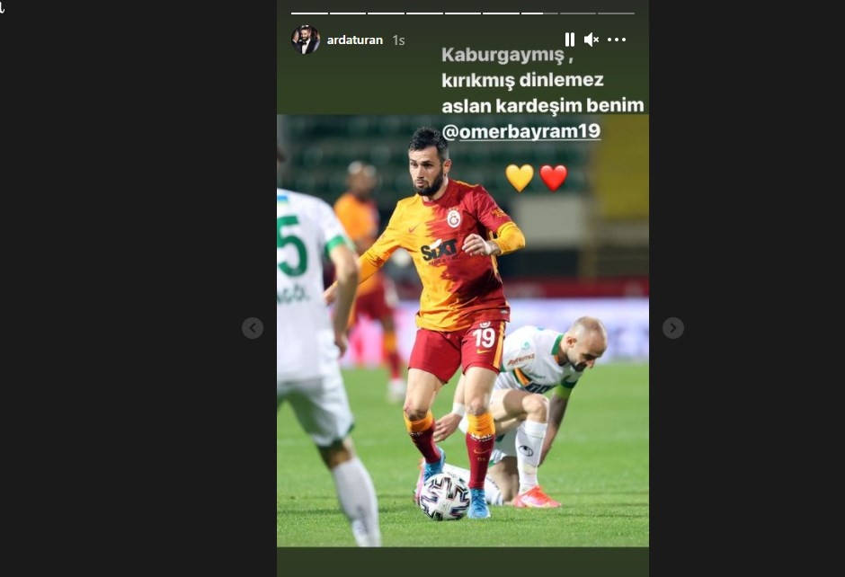 Arda Turan, Alanyaspor maçında kırık kaburga ile oynayan futbolcuyu açıkladı - Resim : 1