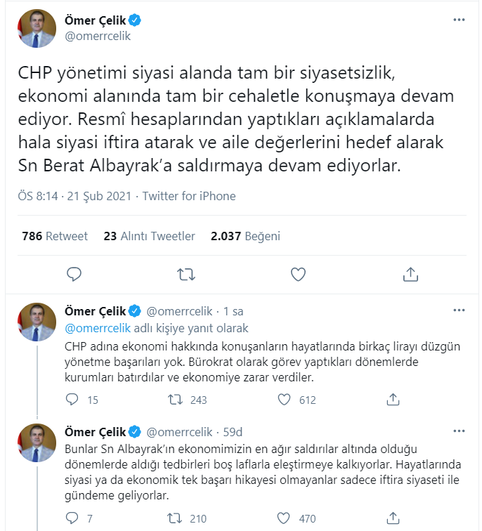 CHP'nin 'Berat Albayrak neden istifa etti, Albayrak'ı kimler susturuyor?' eleştirilerine AKP'den yanıt geldi - Resim : 2