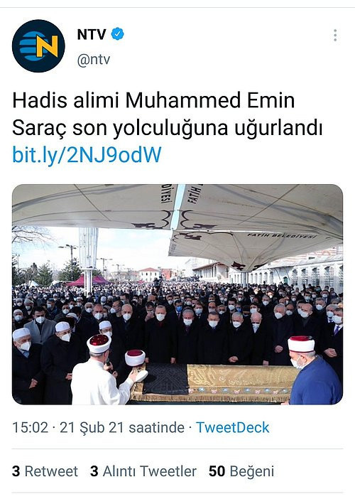 Kısıtlamada Ortaköy'e tepki gösteren NTV, cenazedeki kalabalığı fark etmedi! - Resim : 1