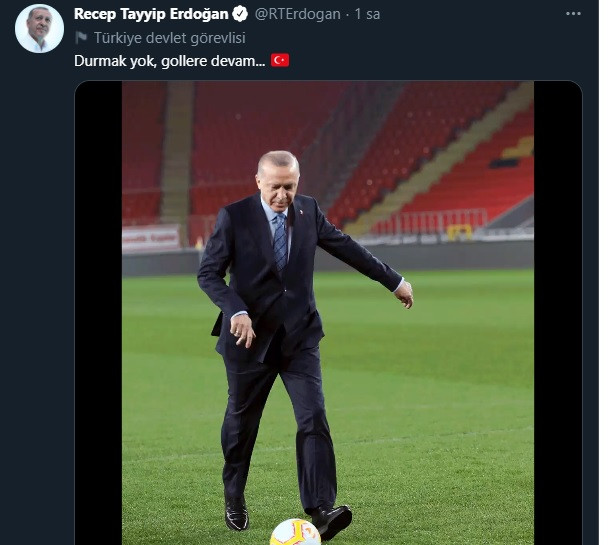 Erdoğan'ın 'gollere devam' tweetinin ardından Ekrem İmamoğlu'ndan sosyal medyayı sallayan paylaşım - Resim : 1