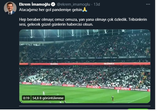 Erdoğan'ın 'gollere devam' tweetinin ardından Ekrem İmamoğlu'ndan sosyal medyayı sallayan paylaşım - Resim : 2
