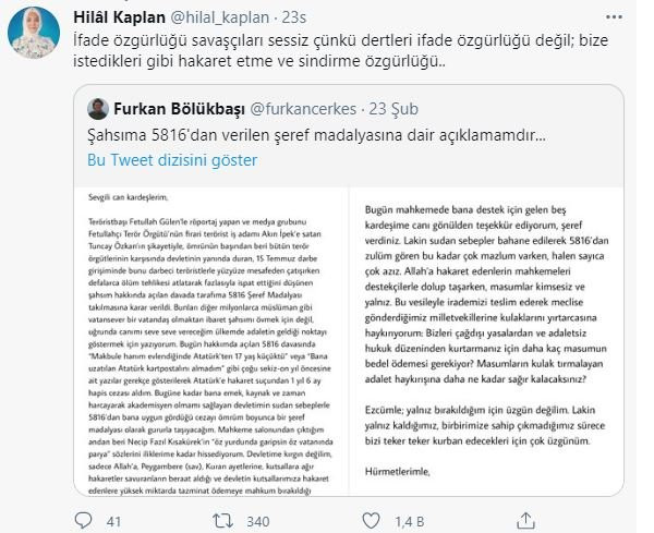 Pelikancı Hilal Kaplan, Atatürk düşmanı akademisyene böyle sahip çıktı - Resim : 1