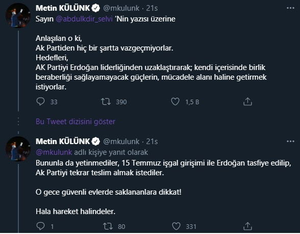 Erdoğan'a yakın politikacı eski defterleri açtı: Abdullah Gül ne istedi? - Resim : 1