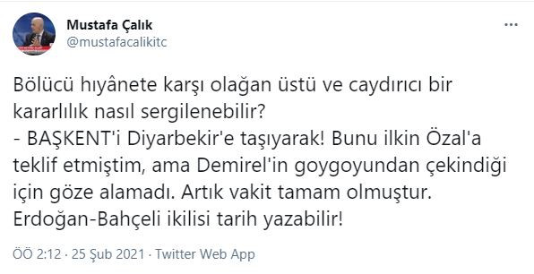 Cumhur İttifakı'na başkenti Diyarbakır'a taşıma çağrısı! - Resim : 1