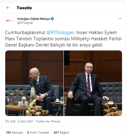 Erdoğan, Devlet Bahçeli ile görüştü - Resim : 1