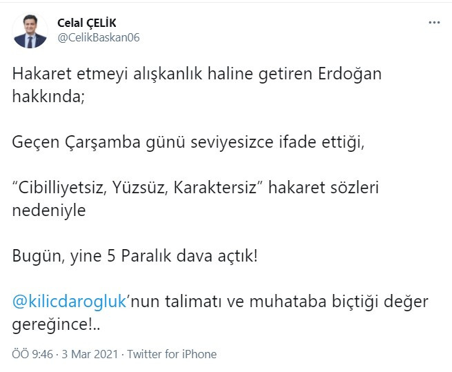 Kılıçdaroğlu'ndan Erdoğan'a '5 paralık' bir dava daha - Resim : 1