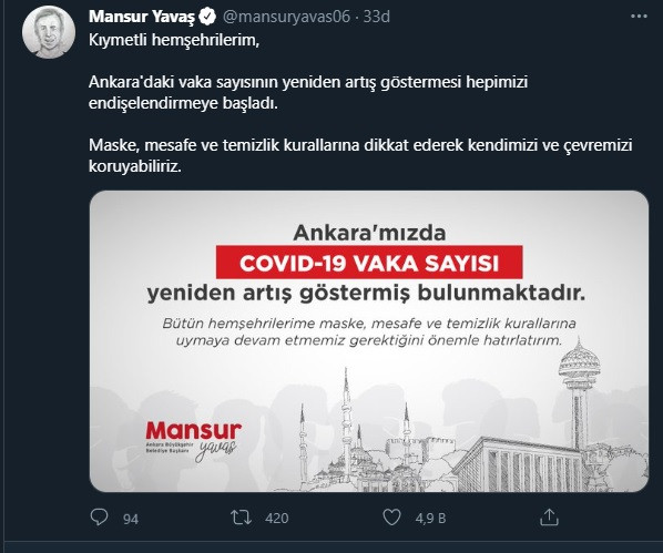 Ankara 'turuncu'ya döndü, Mansur Yavaş çağrı yaptı - Resim : 1