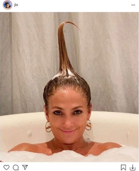 Jennifer Lopez'den güldüren küvet pozu - Resim : 1