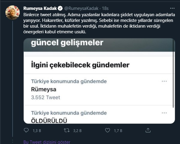 AKP'li Rumeysa Kadak'ın paylaşımı tepki çekti, yaptığı savunma pes dedirtti! - Resim : 2