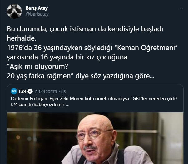 Barış Atay, Özdemir Erdoğan'ı beklemediği yerden vurdu: Çocuk istismarı kendisiyle başladı herhalde... - Resim : 1